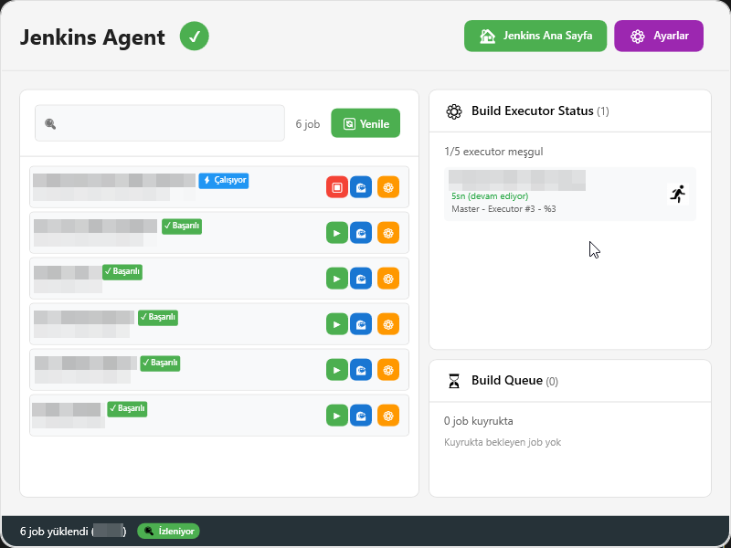 Jenkins Agent Ana Ekran